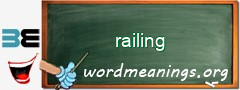 WordMeaning blackboard for railing